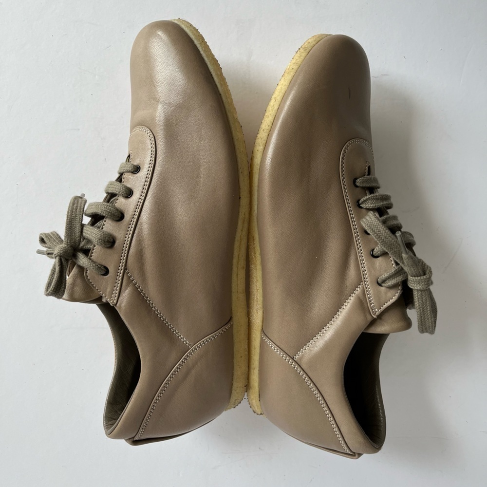 Fausto Santini Tan Leather Oxford Sneakers Size 9 - Picture 4 of 11